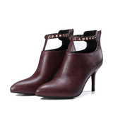 Pointed Toe High Heel Ankle Boots For Women