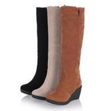 High Heel Boots | Knee High Wedge Heel Boots
