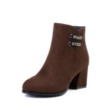 Square High Heel Ankle Boots | Women's Ankle Boots