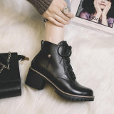 Thick Heel Ankle Boots | Women's Platform Boots