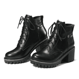 Thick Heel Ankle Boots | Women's Platform Boots