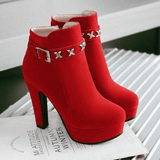 Chunky Heel Ankle Boots | High Heel Platform Boots