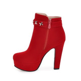 Chunky Heel Ankle Boots | High Heel Platform Boots