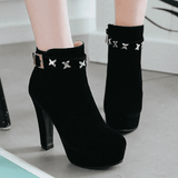 Chunky Heel Ankle Boots | High Heel Platform Boots