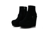 Wedge Heel Boots | Platform Heel Ankle Boots