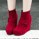 Wedge Heel Boots | Platform Heel Ankle Boots
