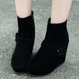 Wedge Heel Boots | Platform Heel Ankle Boots