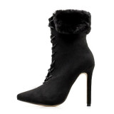 Lace Up High Heel Boots | Women's Ankle Boots
