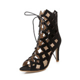 Lace up Women's Sandals Peep Toe High Heel Shoes Sandals For Women