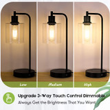 Wireless Charging Industrial Table Lamp