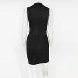 Halter Dress Bodycon Bandage Club Wear Party Sleeveless Women Summer Sexy