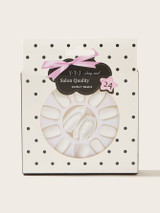 Stiletto MILKY WHITE Press On Set Nail 24pcs With Tape