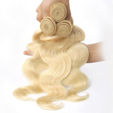Peruvian Virgin Hair 613 Body Wave 3 Bundles With 13x4 Lace Frontal UP TO 30 INCHES