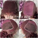 Burgundy Loose Body Wave Human Hair Lace Front Wig | 100% Lace Front Wigs