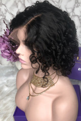 Pre Plucked Cute Short Curly Bob Wig Lace Front Human Hair Lace Wig Full Lace Wig | Cute Curly | 100% Lace Front Wigs