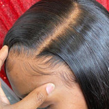 Swiss Lace Natural Black Straight Hair 5x5 Lace Closure Wig | 100% Lace Front Wigs
