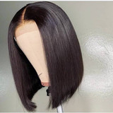 Melt Skin Swiss Lace 5x5 Lace Closure Human Hair Bob Straight Wig | 100% Lace Front Wigs