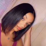 Melt Skin Swiss Lace 5x5 Lace Closure Human Hair Bob Straight Wig | 100% Lace Front Wigs