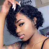 Lace Frontal Human Hair Wig Bob Water Wave Hair | 100% Lace Front Wigs