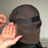 Fishline Glueless Human Hair Wig Fake Scalp 360 Bob Straight | 100% Lace Front Wigs