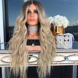Platinum Gradient & Light Brown Lace Front Wig | 100% Lace Front Wig