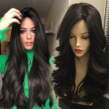 Kyller Long Black Wave Lace Front Wig | 100% Lace Front Wig