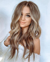 Honey Middle Long Wave Hair Lace Front Wig | 100% Lace Front Wig