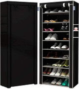 10 Tier Shoe Rack with Cover 27 Pair