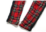 PLAID TRACK PANTS