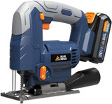 20V MAX cordless jig saw with lithium battery and charger, Variable speed.