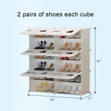 Portable Shoe Rack Organizer 24 Pair Tower Shelf