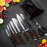 Knife Set, Elegant Life 15-Piece Kitchen Knife Set with Block Wooden