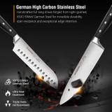 ACOQOOS Kitchen Knife Set, 17-Piece Knife Block Set
