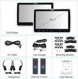 NAVISKAUTO 10.1" Dual Car DVD Players with HDMI Input NAVISKAUTO 10.1" Dual Car DVD Players with HDMI Input