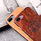 King and Queen Wood Carved iPhone Case for Couples