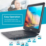 WONNIE 16.9" Portable DVD/CD Player with 14.1" Large Swivel Screen