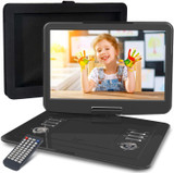 WONNIE 16.9" Portable DVD/CD Player with 14.1" Large Swivel Screen