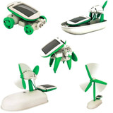 2019 Newest 6 In 1 Solar Energy Powered Toy Kit DIY Assembled  Educational Robot Car Boat Dog