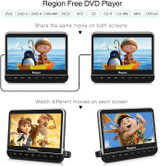 NAVISKAUTO 10.1" Dual Car DVD Players with HDMI Input 2 Headphones NAVISKAUTO 10.1" Dual Car DVD Players with HDMI Input 2 Headphones