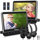 NAVISKAUTO 10.1" Dual Car DVD Players with HDMI Input 2 Headphones NAVISKAUTO 10.1" Dual Car DVD Players with HDMI Input 2 Headphones