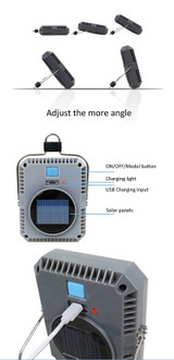 LED Camping Lights 3 Mode Outdoor Tent Camping Lantern Solar Flashlights Lamp