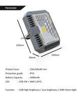 LED Camping Lights 3 Mode Outdoor Tent Camping Lantern Solar Flashlights Lamp