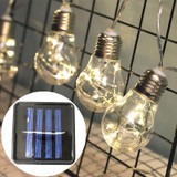 LED Solar Light String Christmas Wedding Fairy Lights Outdoor Waterproof Garden Courtyard