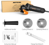 Electric Angle Grinder 6A 4-1/2inch with 115mm 3 Grinding Abrasive Wheels.