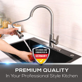 Mueller Single Handle Stainless Steel Kitchen Sink Faucet, Mueller Single Handle Stainless Steel Kitchen Sink Faucet,