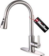 Mueller Single Handle Stainless Steel Kitchen Sink Faucet, Mueller Single Handle Stainless Steel Kitchen Sink Faucet,