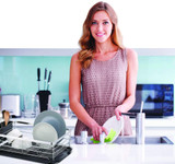 Dish Drying Rack With Cutlery Holder And Drainboard Dish Rack