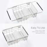 MAXCOOK Expandable Dish Drying Rack, Dish Rack in Sink