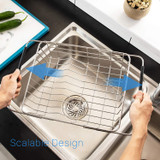 MAXCOOK Expandable Dish Drying Rack, Dish Rack in Sink