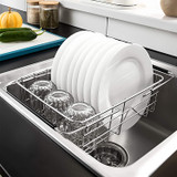 MAXCOOK Expandable Dish Drying Rack, Dish Rack in Sink